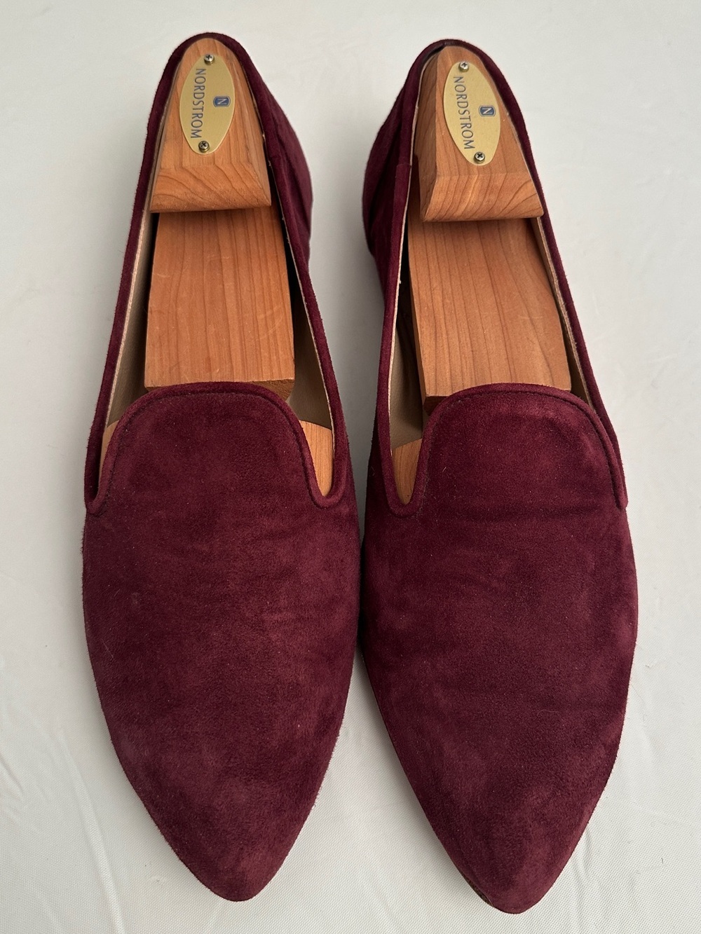 Italeau burgundy suede loafers 39